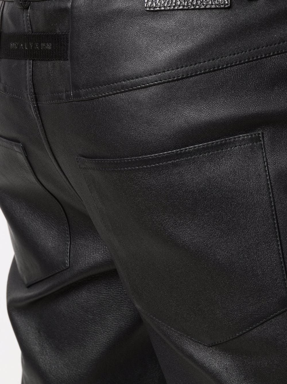 slim-cut leather trousers - 5