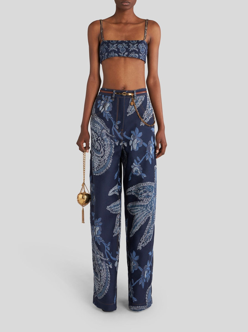 DEMIN JACQUARD BRALETTE TOP WITH APPLES 3