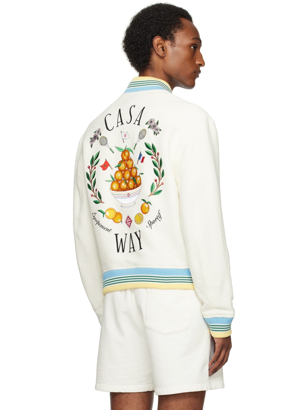 Off-White Embroidered Bomber Jacket - 3