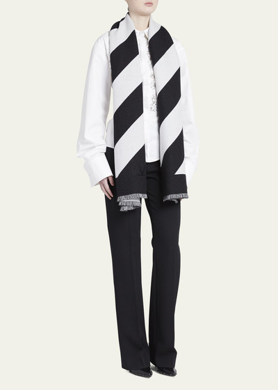 Valentino Stripe Wool-Silk Stole outlook