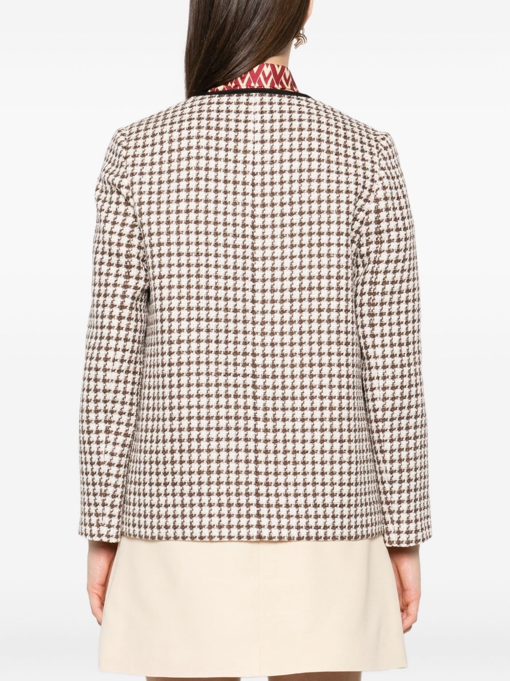 tweed houndstooth-pattern jacket - 4