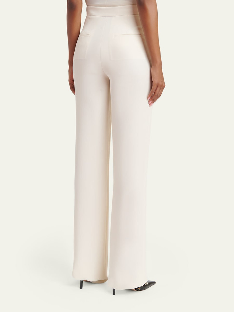 Silk Straight Trousers 3