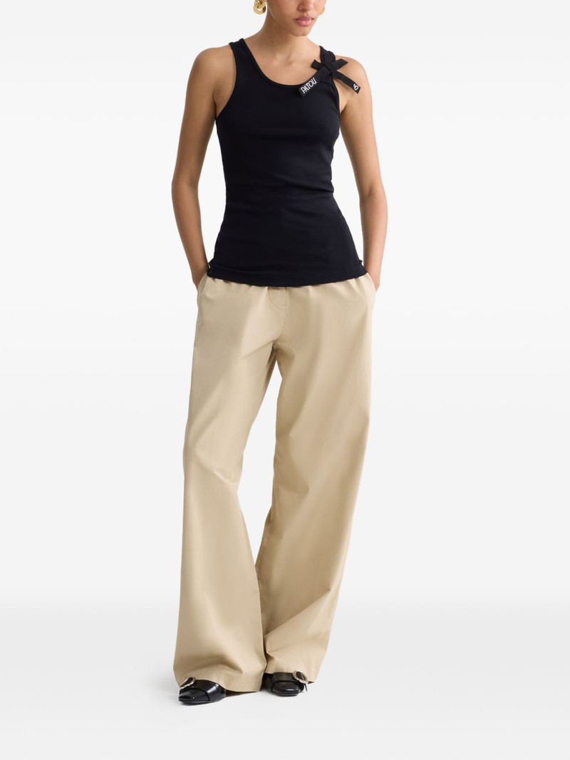PATOU elasticated-waist buttoned palazzo pants outlook