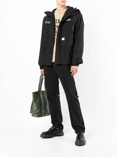 WTAPS logo-print zip-up sport jacket outlook