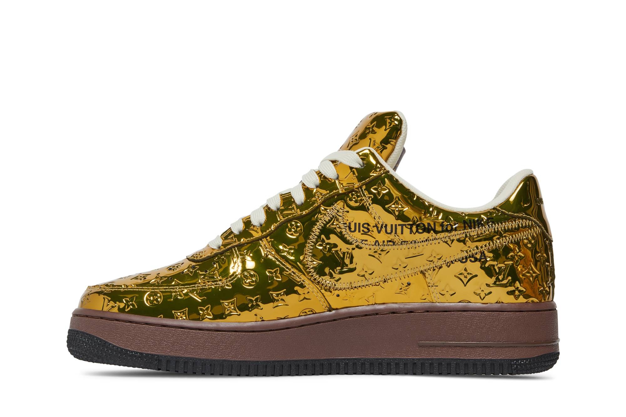 Louis Vuitton x Air Force 1 Low 'Metallic Gold' - 3