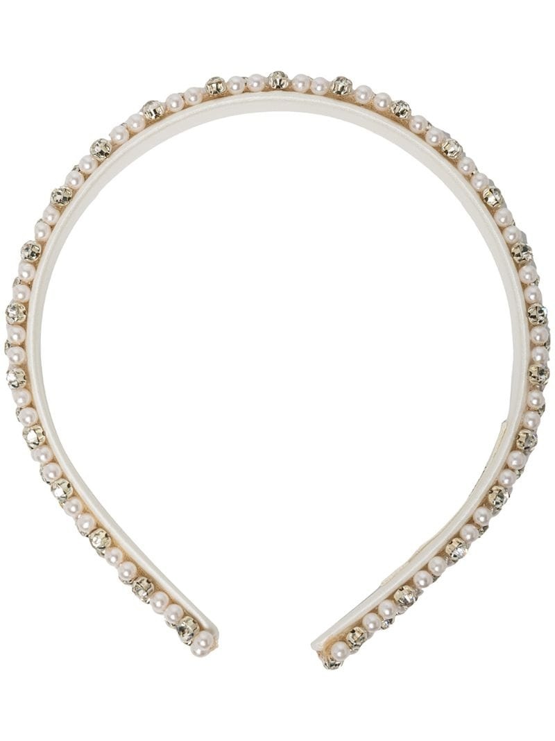 Willa pearl-crystal headband - 1