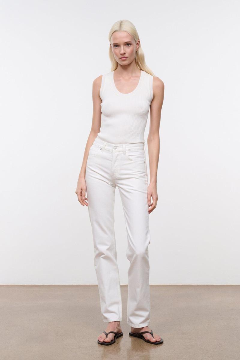 STAUD TEDDY STRAIGHT JEAN 30 WHITE 1