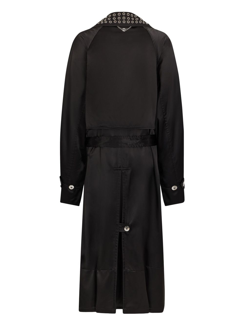 eyelet-detail trench coat - 6