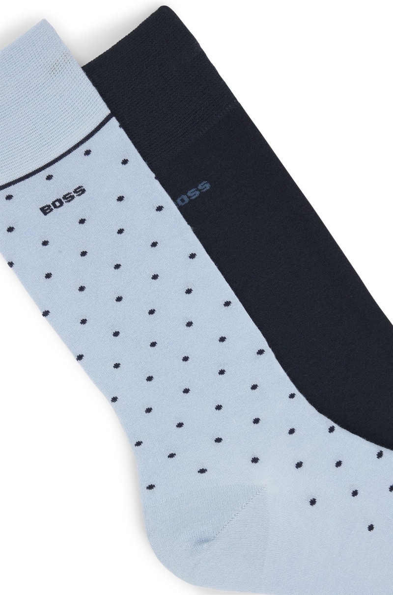 BOSS TWO-PACK OF REGULAR-LENGTH SOCKS WITH LOGO DETAILS outlook