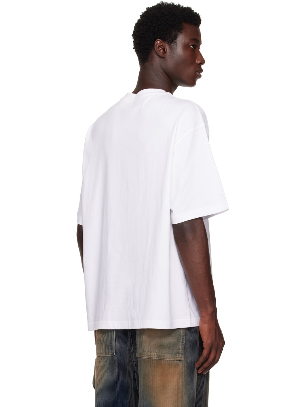 White Rhinestoned Se11done Logo T-shirt - 3