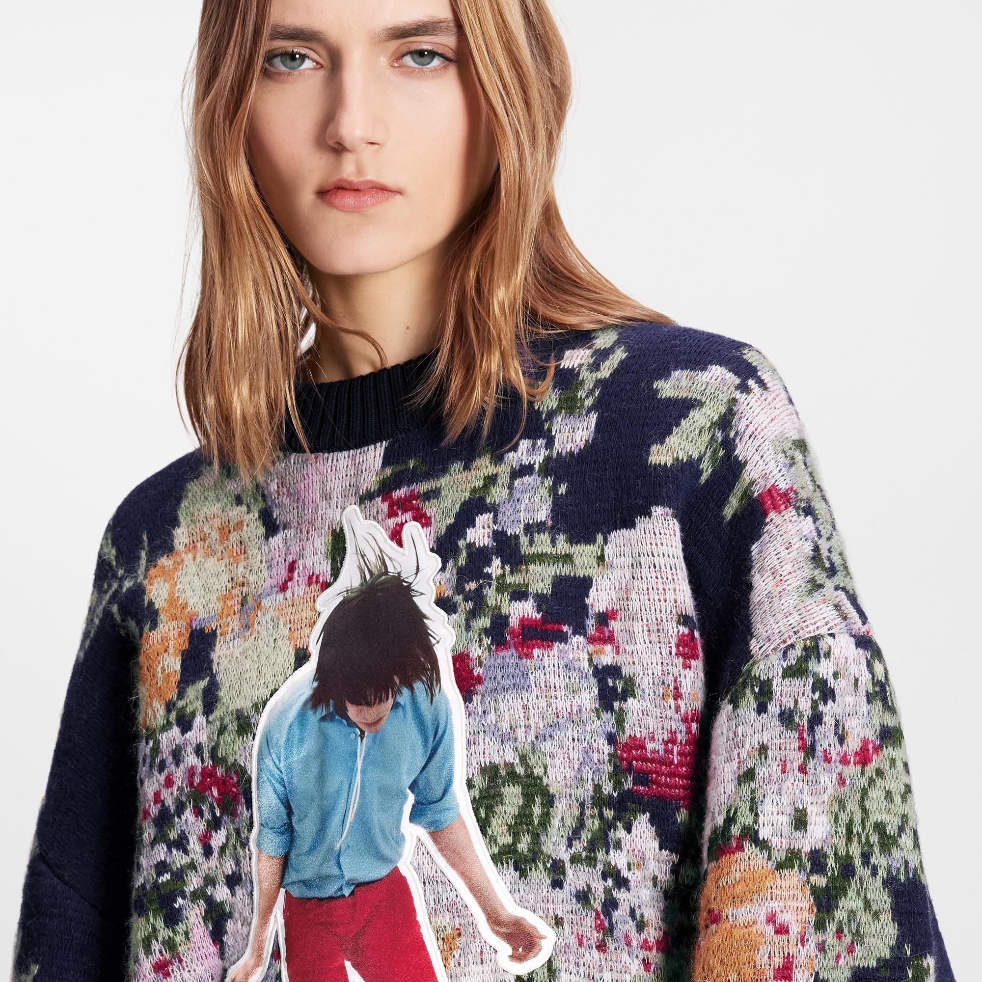 David Sims Flower Jacquard Sweater - 4