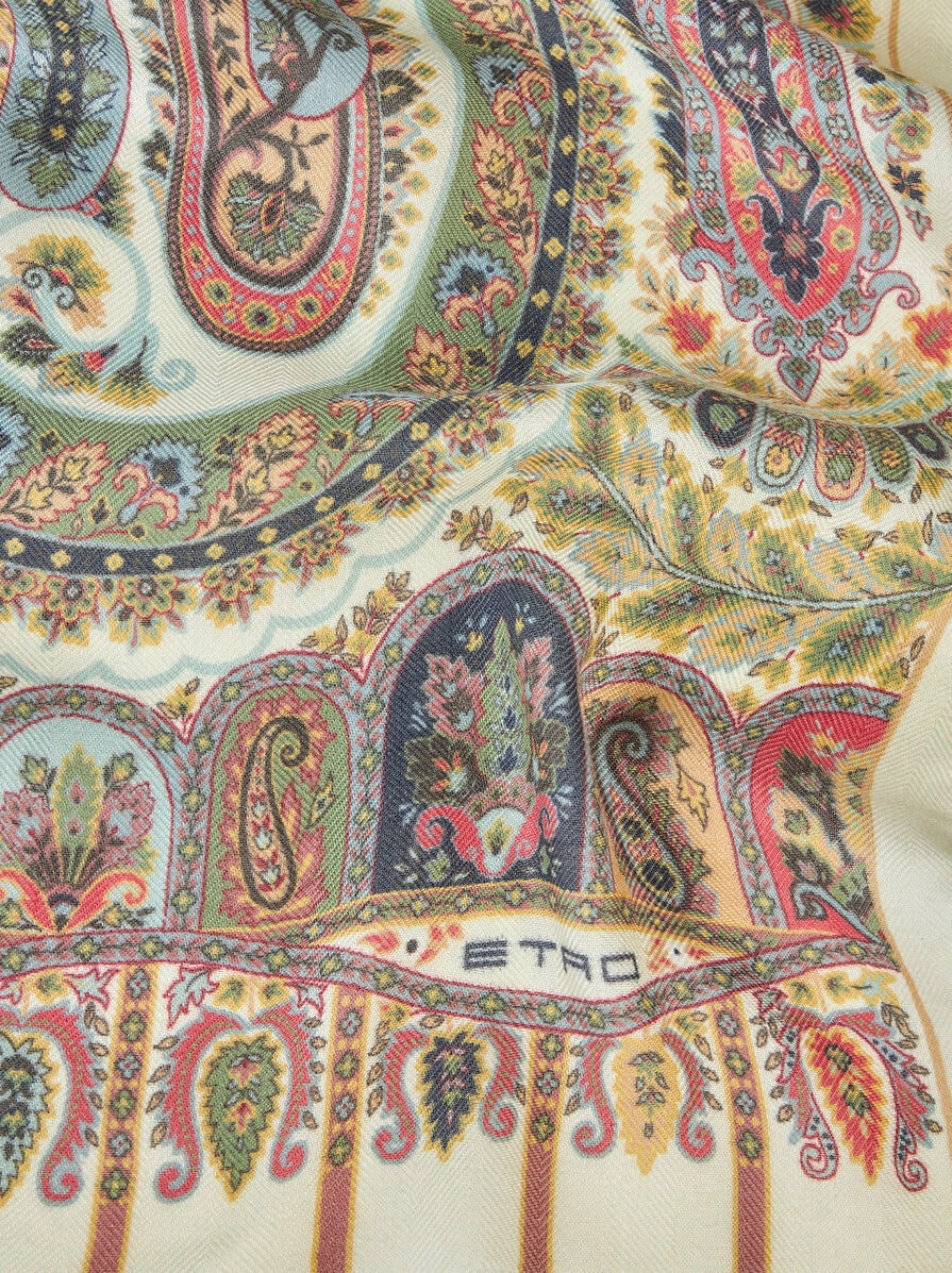 PRINTED SILK AND CASHMERE SCARF - 3