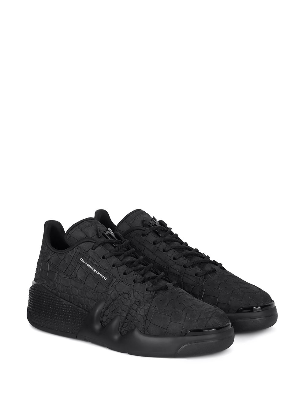 panelled lace-up sneakers - 2