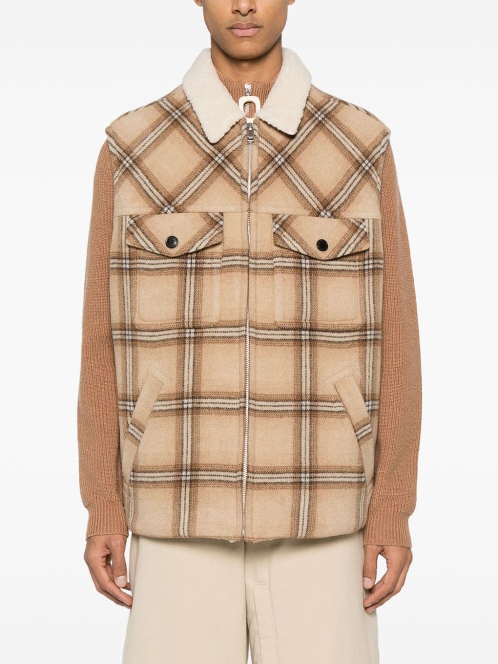 Kiran plaid-check gilet - 3