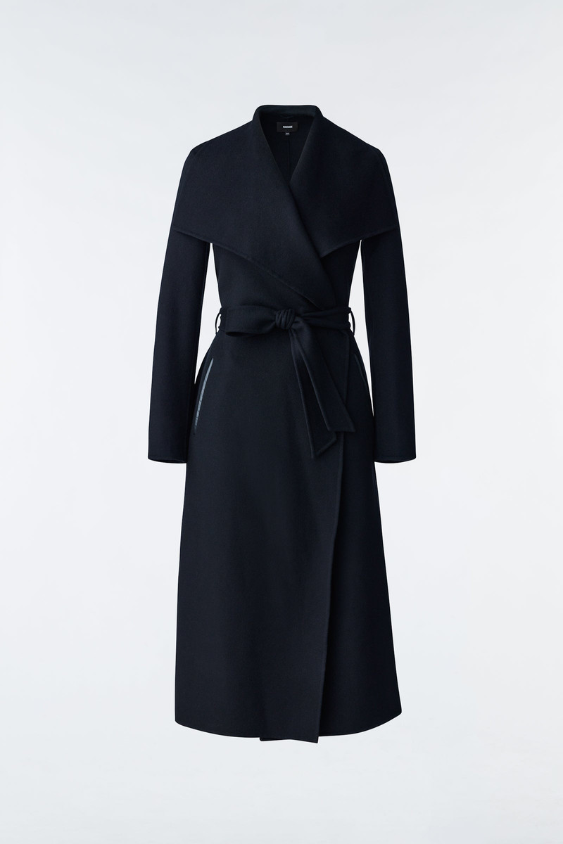 MAI Double-face wool wrap coat - 1