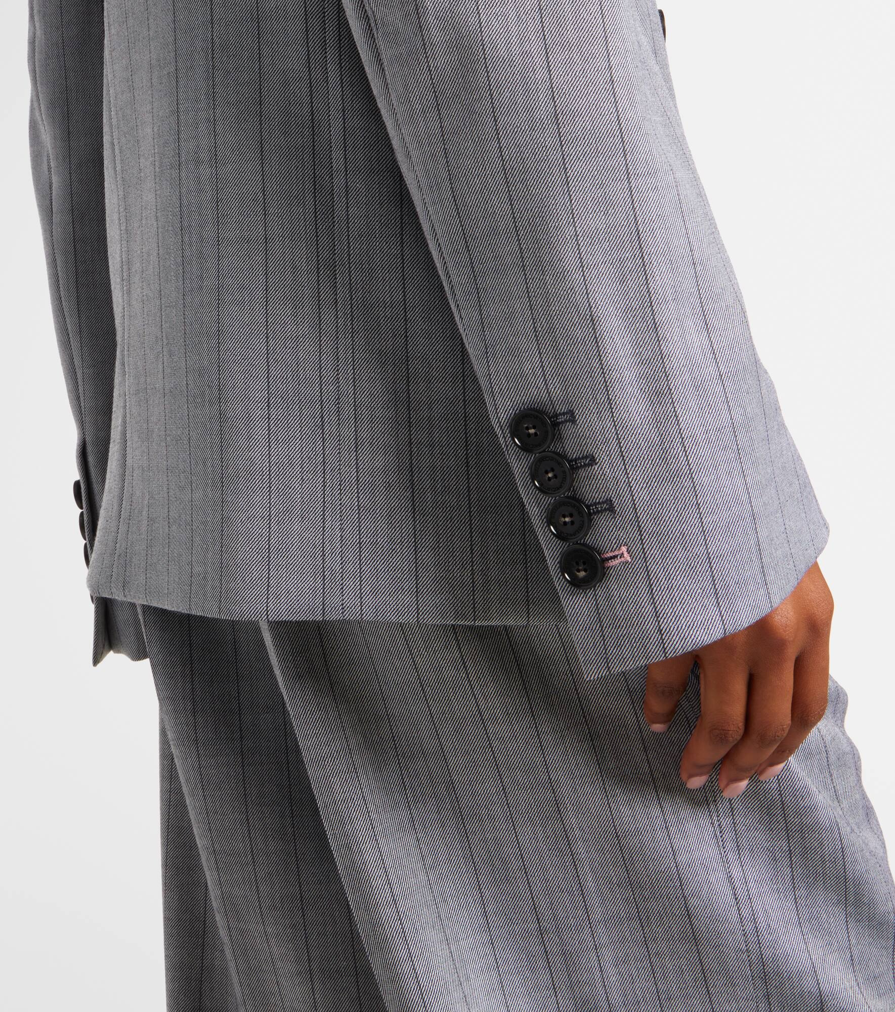 Double-breasted wool blazer - 6