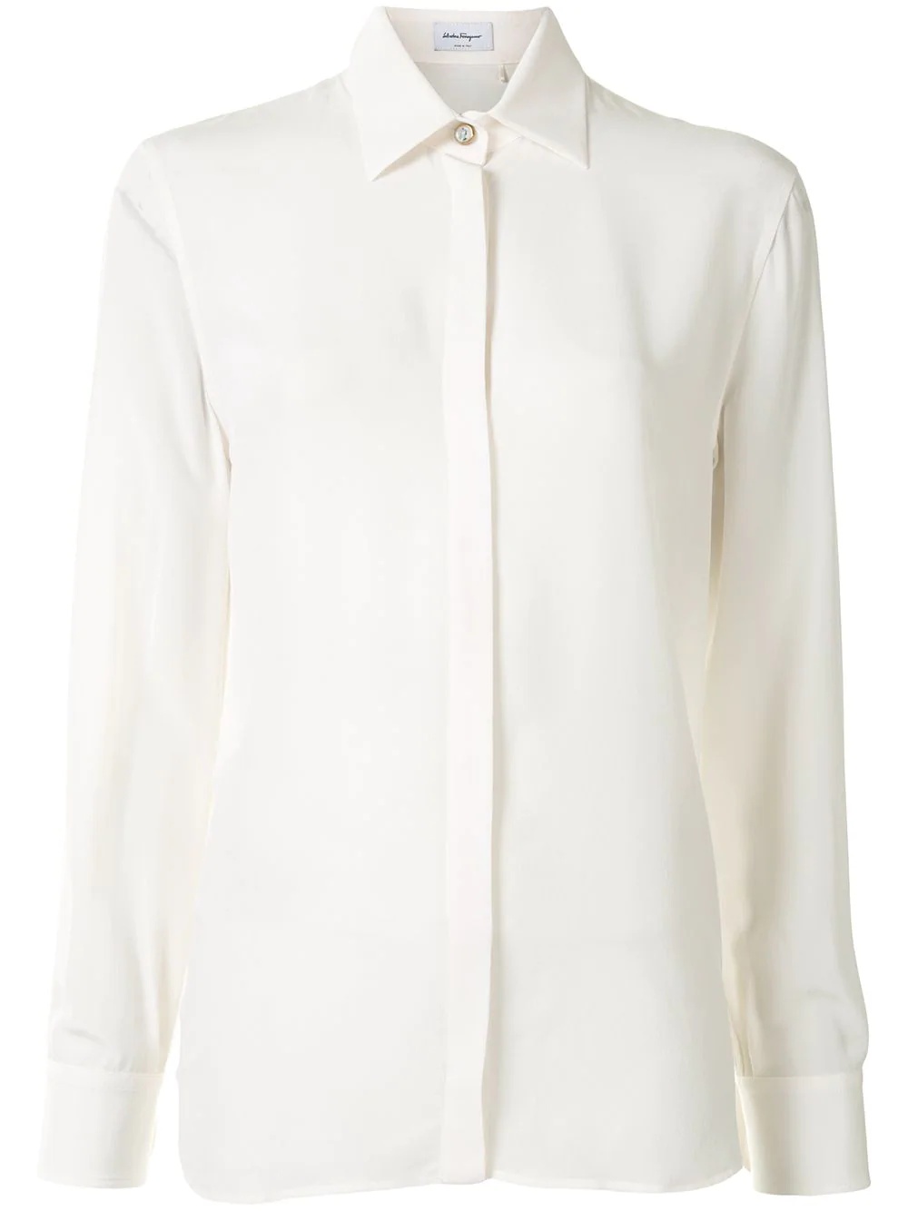 long-sleeve mulberry silk shirt - 1