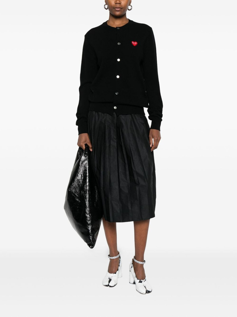 Comme des Garçons PLAY heart-logo cardigan outlook