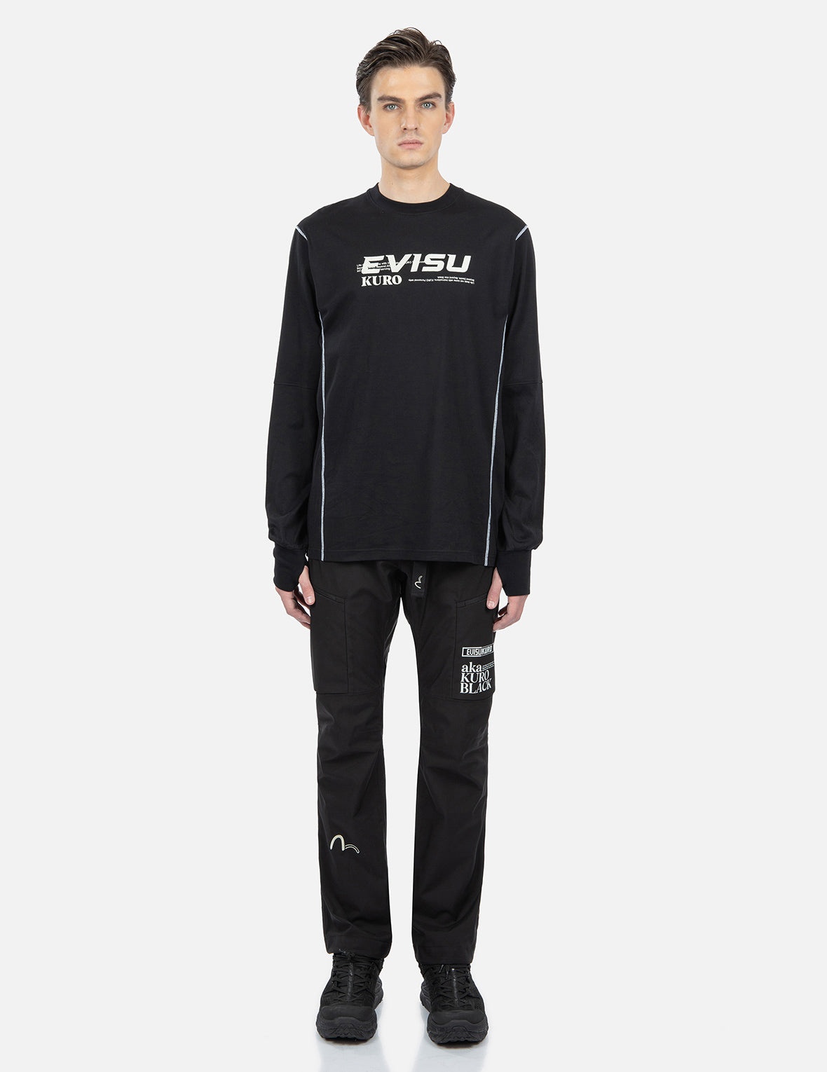 Contrast Stitching Long Sleeve T-shirt - 5