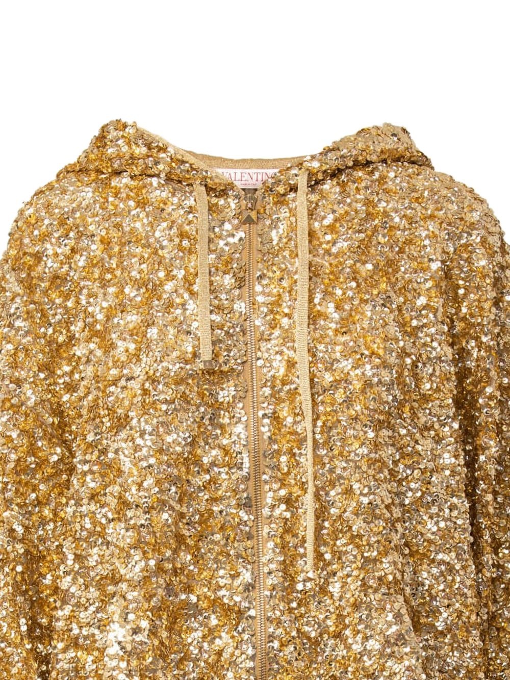 sequinned zip-up hoodie - 2