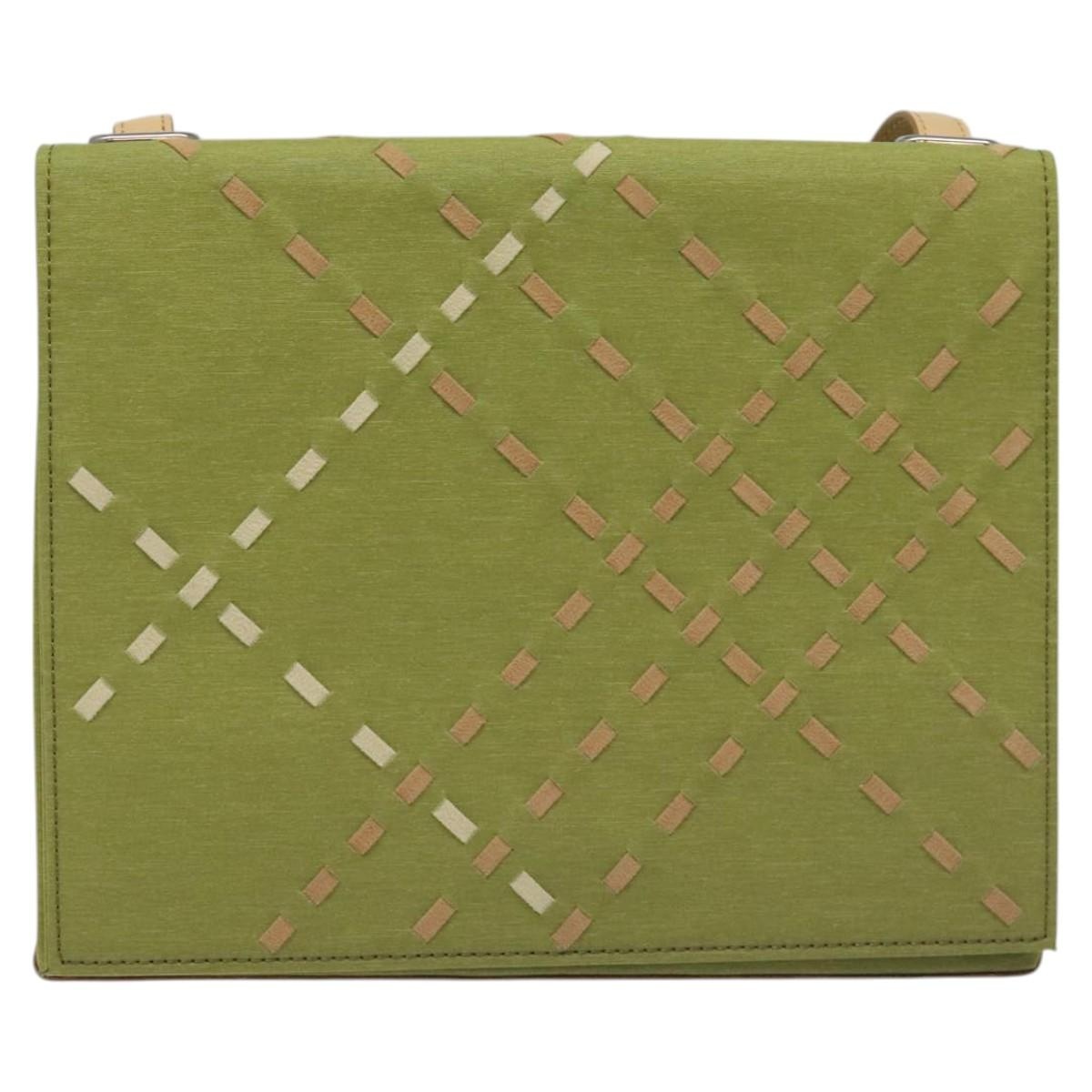 Burberry Nova Check Shoulder Bag Canvas Green - 2