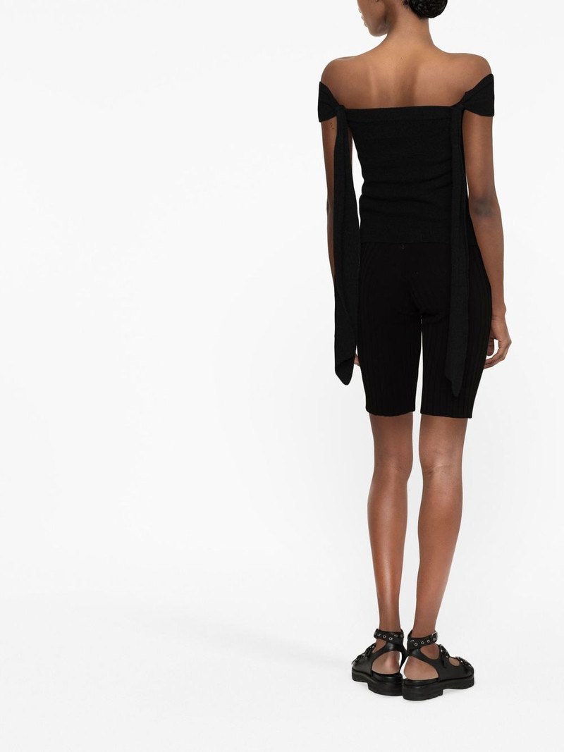 high-waisted knee-length shorts 4