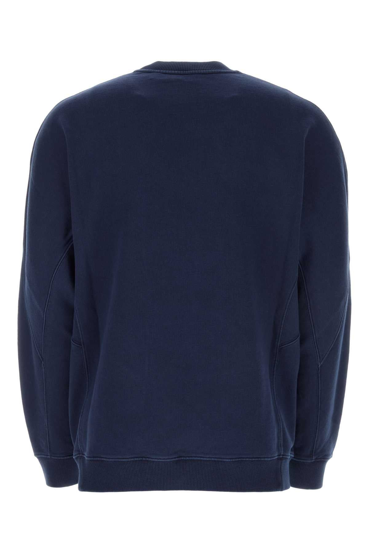 Burberry Men Navy Blue Cotton Oversize Sweatshirt - 2