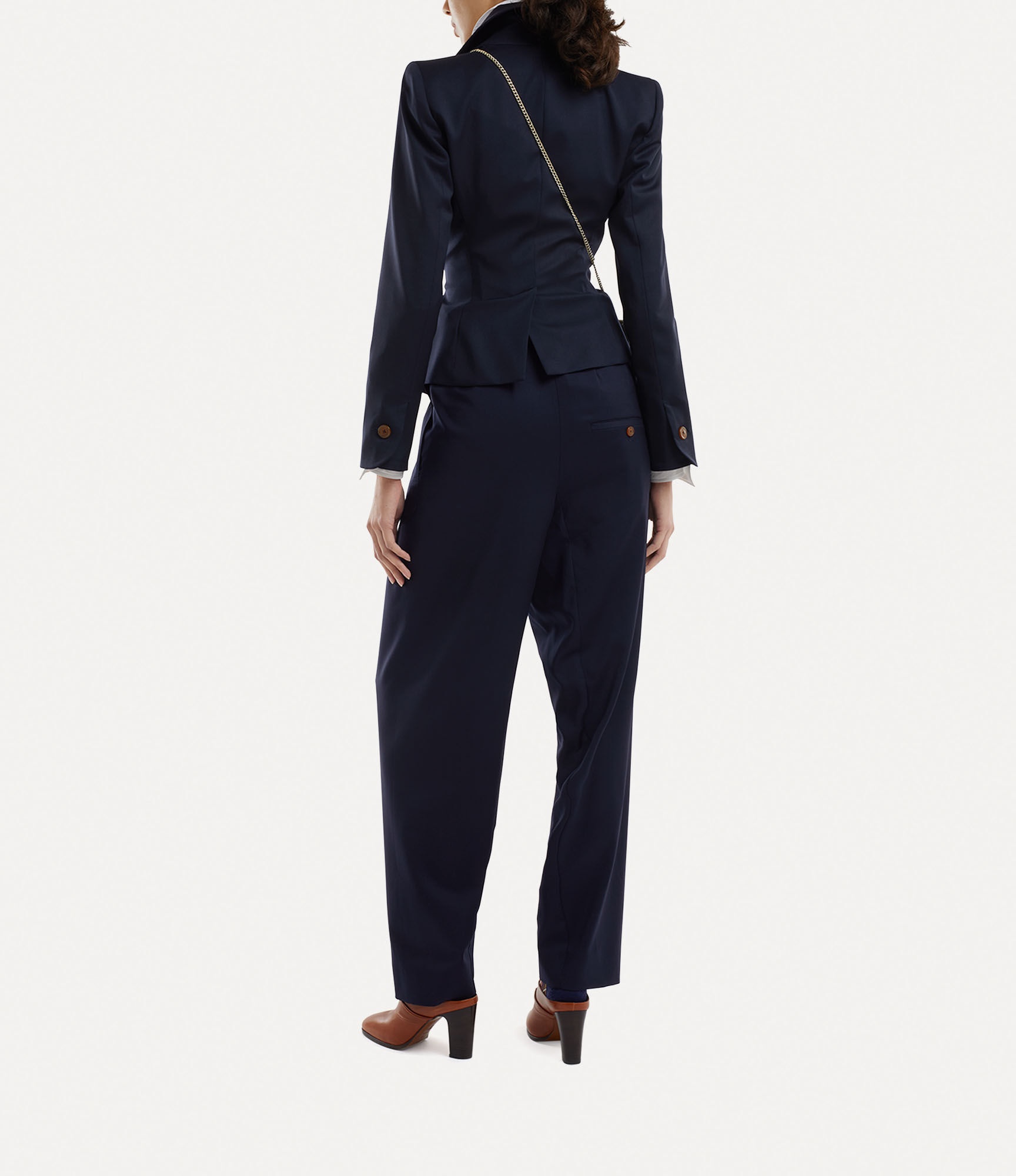 ジャケット Vivienne Westwood Navy Blue Drunken Jacket In Wool Vivienne Westwood DRUNKEN TAILORED JACKET | REVERSIBLE