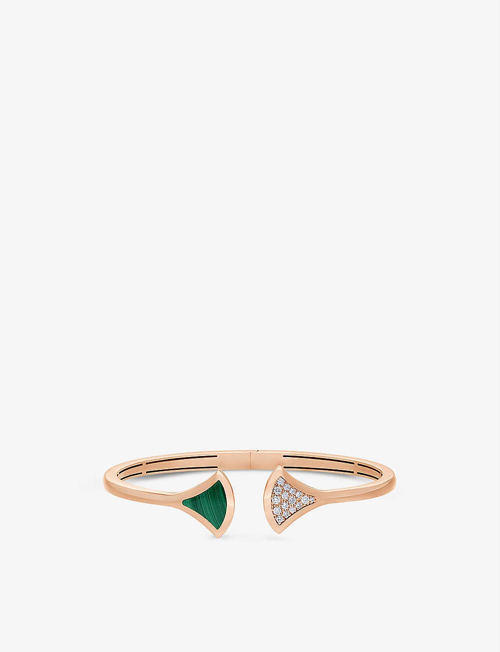 Diva's Dream 18ct rose-gold, malachite and 0.16ct brilliant-cut diamond bracelet - 2