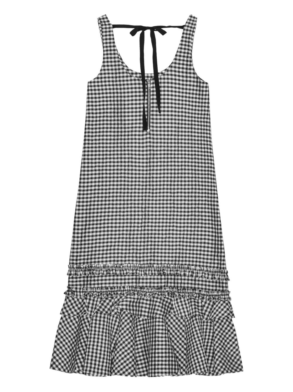 gingham-print dress - 6