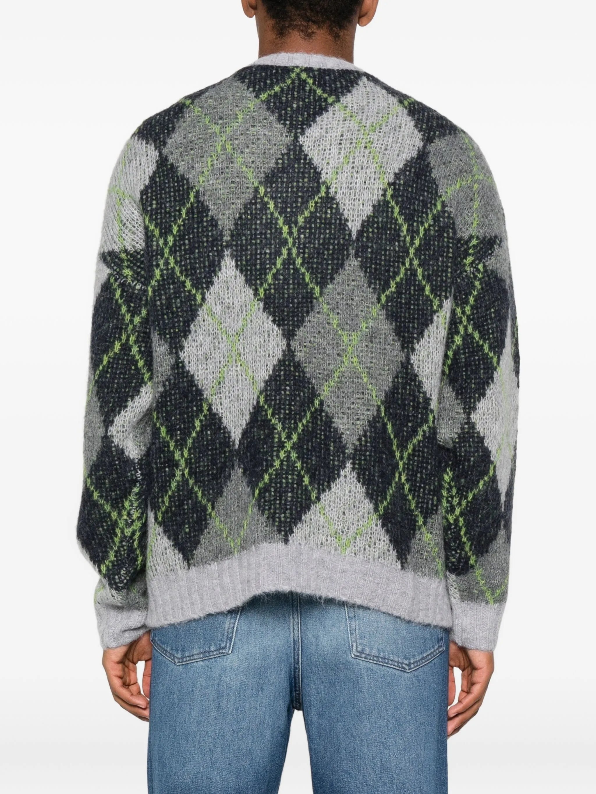 Emporio Armani Argyle-check Jumper - 3