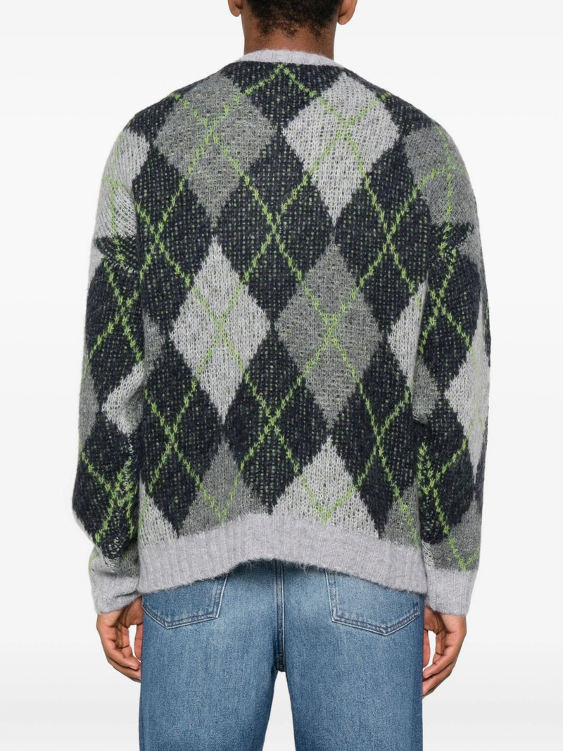 Emporio Armani Argyle-check Jumper 3