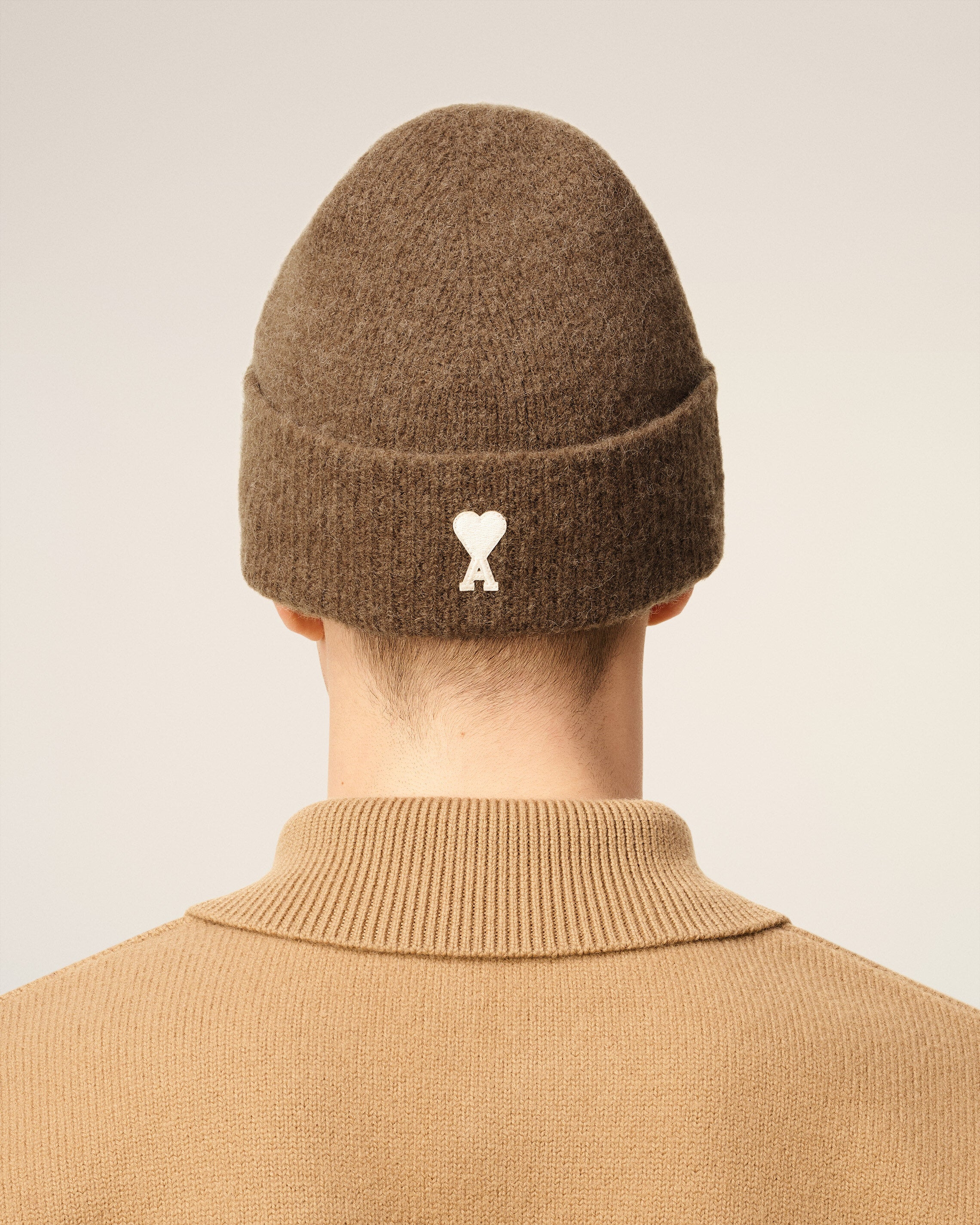 BROWN ALPACA STRIPED AMI DE COEUR BEANIE - 6