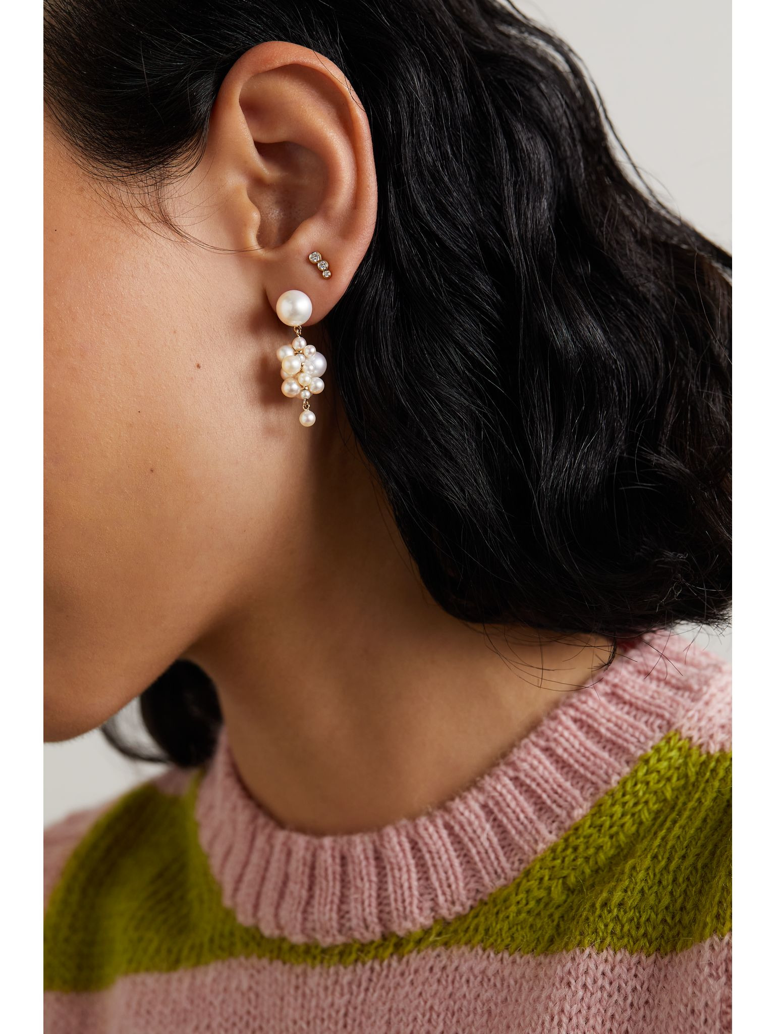 Botticelli 14-karat gold pearl earring Gold - 4