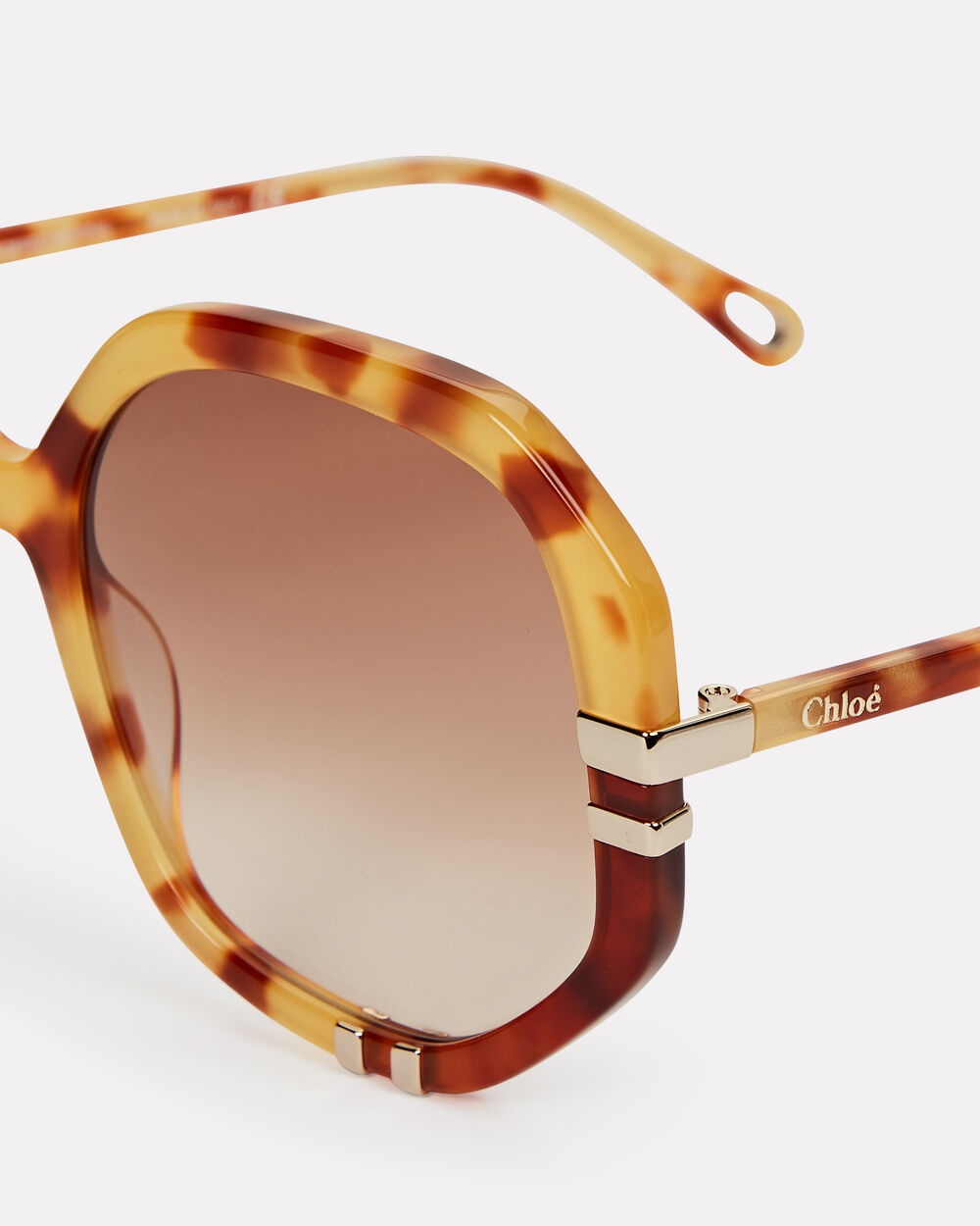 Oversized Square Tortoiseshell Sunglasses - 4