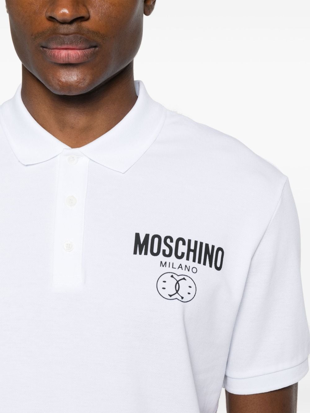 logo-print cotton polo shirt - 5