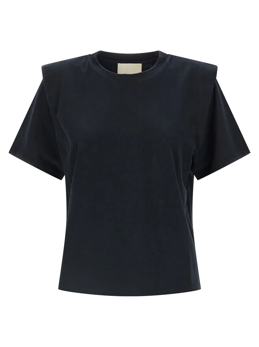 ISABEL MARANT BLACK COTTON ZELITOS T-SHIRT - 1