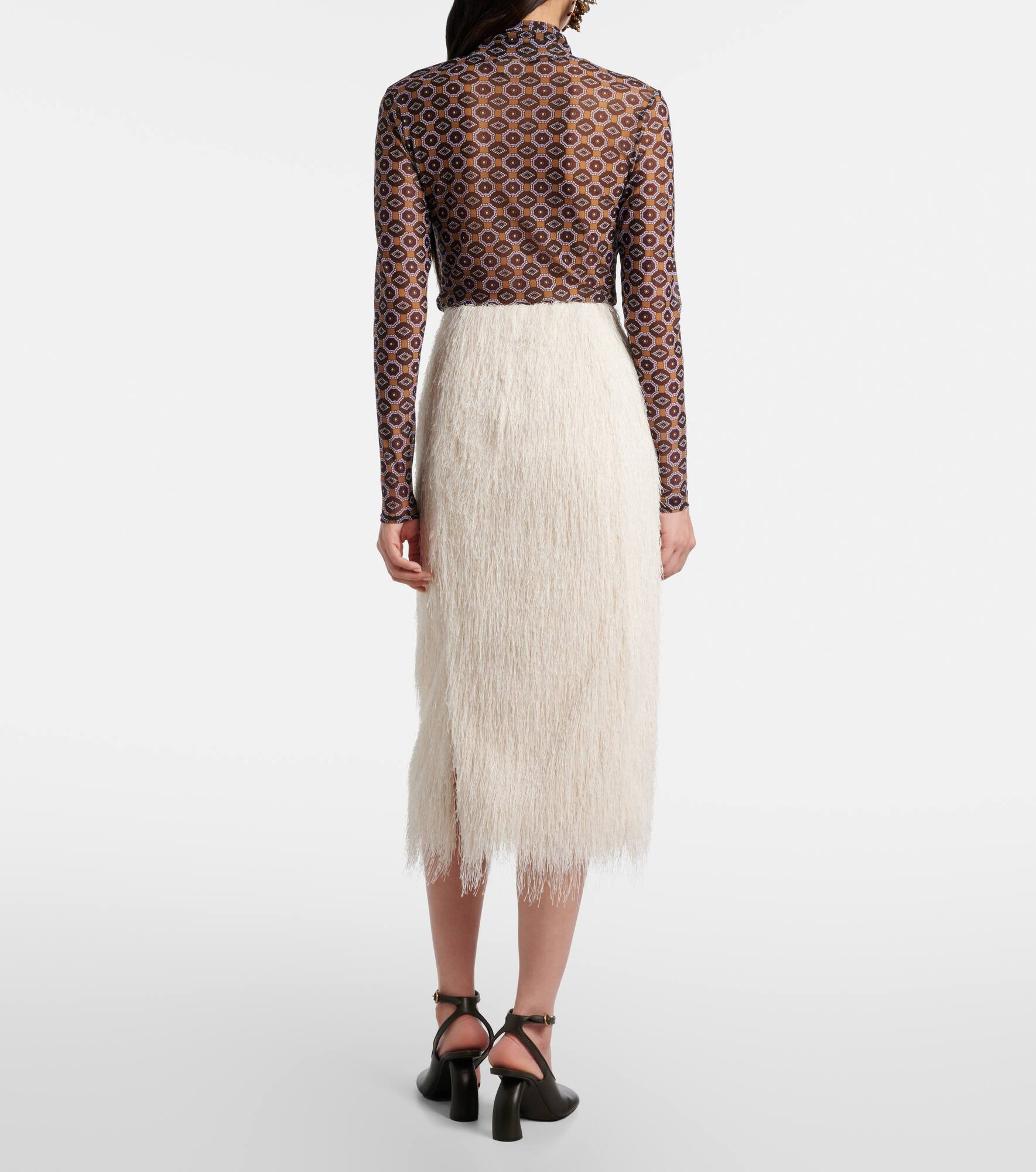 Fringed midi skirt - 3