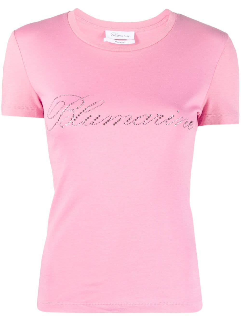 logo-embellishment cotton T-shirt - 1