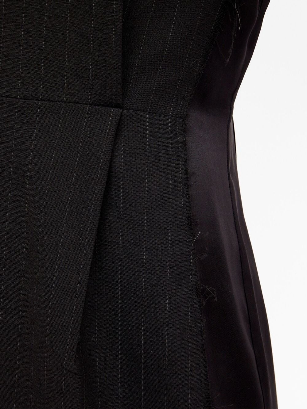 pinstripe-pattern deconstructed minidress - 6