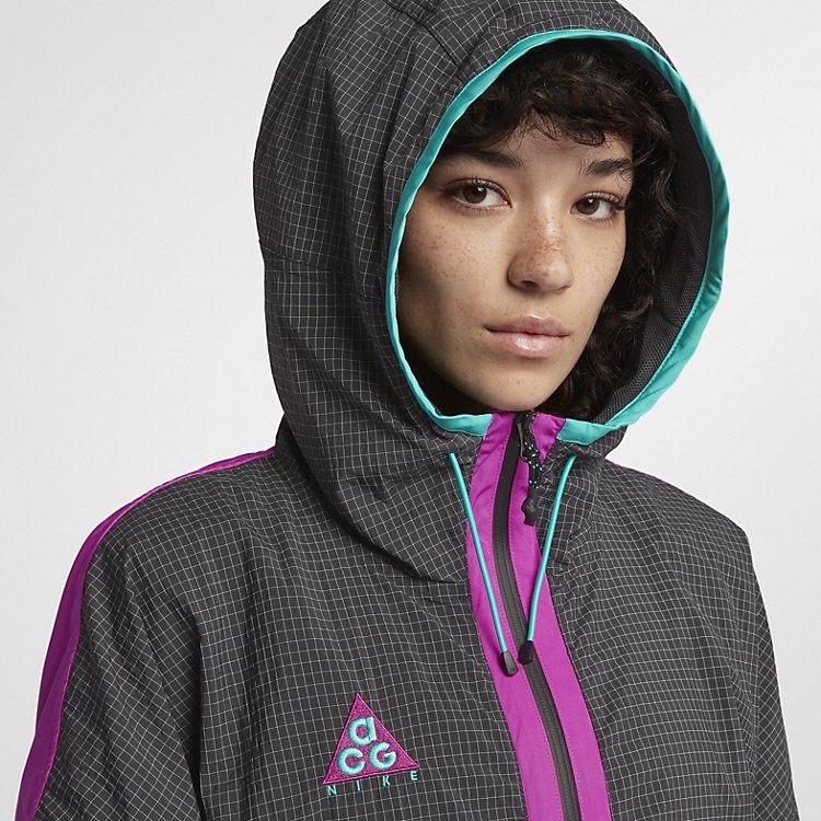 Nike ACG Woven Hooded Jacket 'Anthracite Magenta Jade' 931907-060 - 3