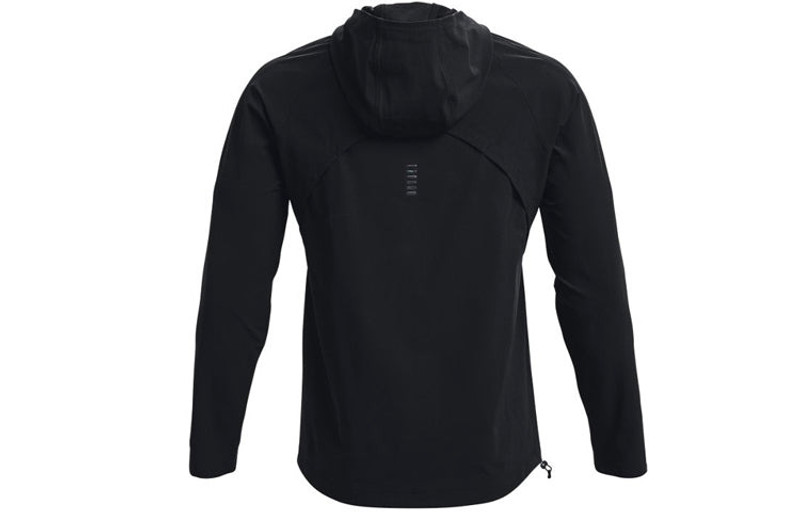 Under Armour Men's Under Armour Out The Storm waterproof Light Woven Running Sports Hooded Jacket Black 1361502-0 outlook