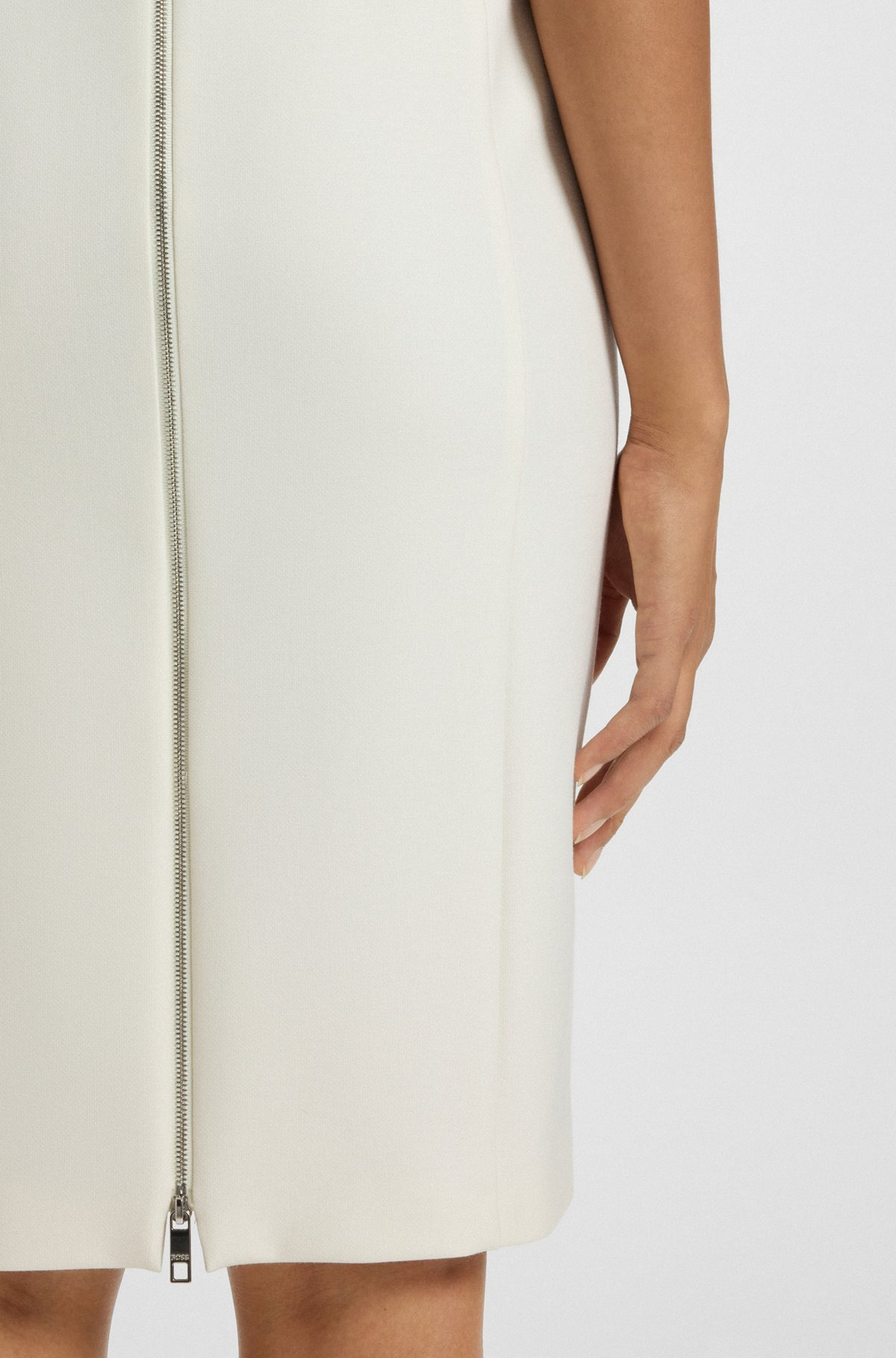 V-NECK DRESS IN STRETCH FABRIC - 6