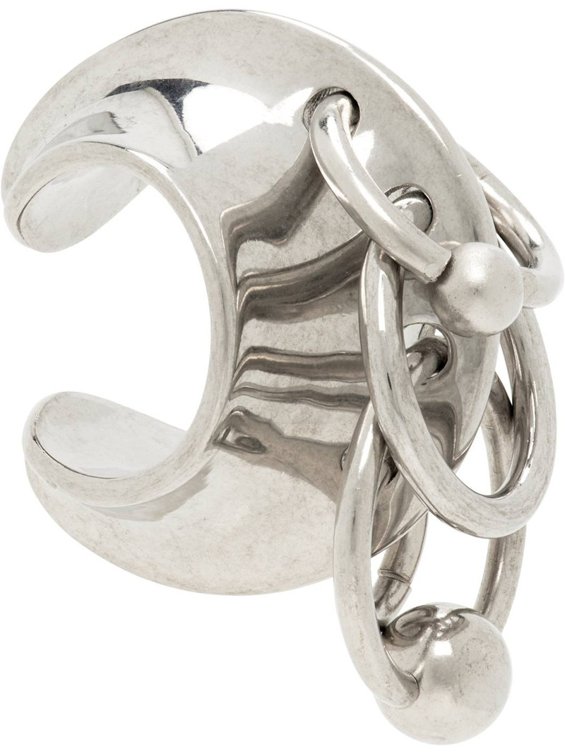 Jean Paul Gaultier Silver 'The Multi-Piercing' Ear Cuff outlook