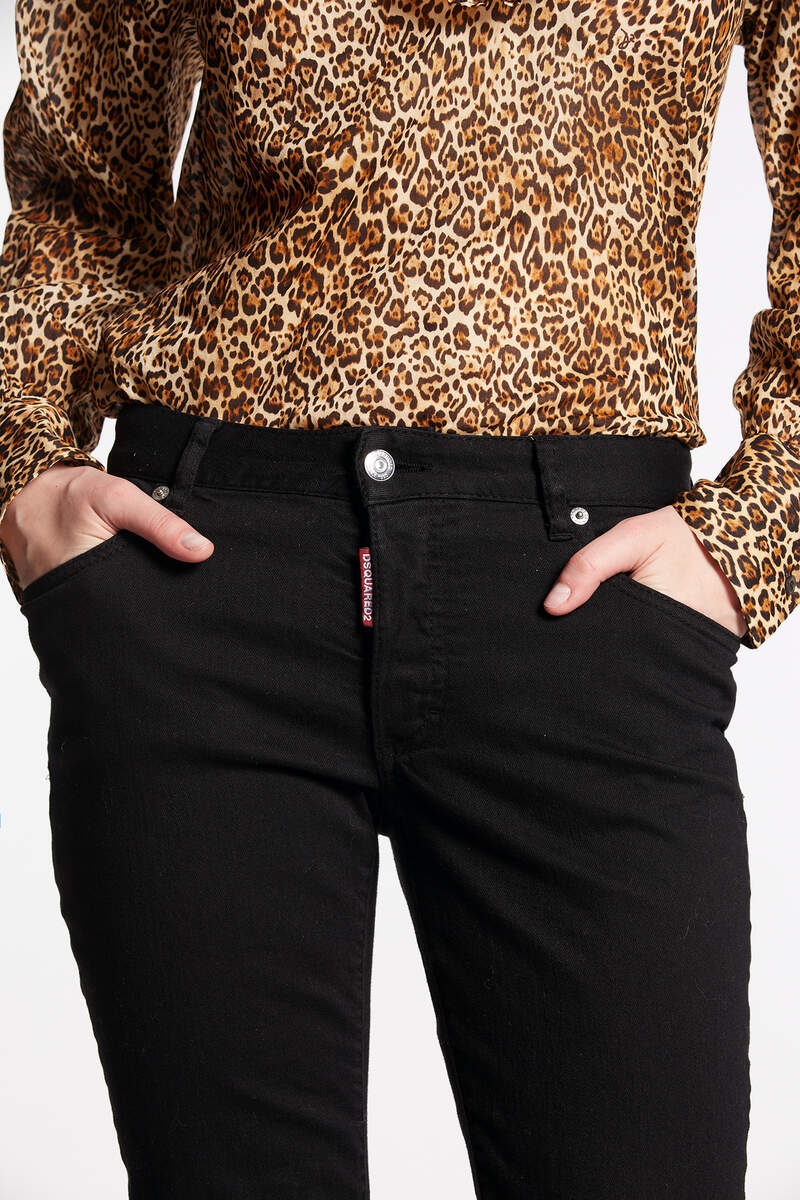 DYED MEDIUM WAIST FLARE TWIGGY JEANS - 4