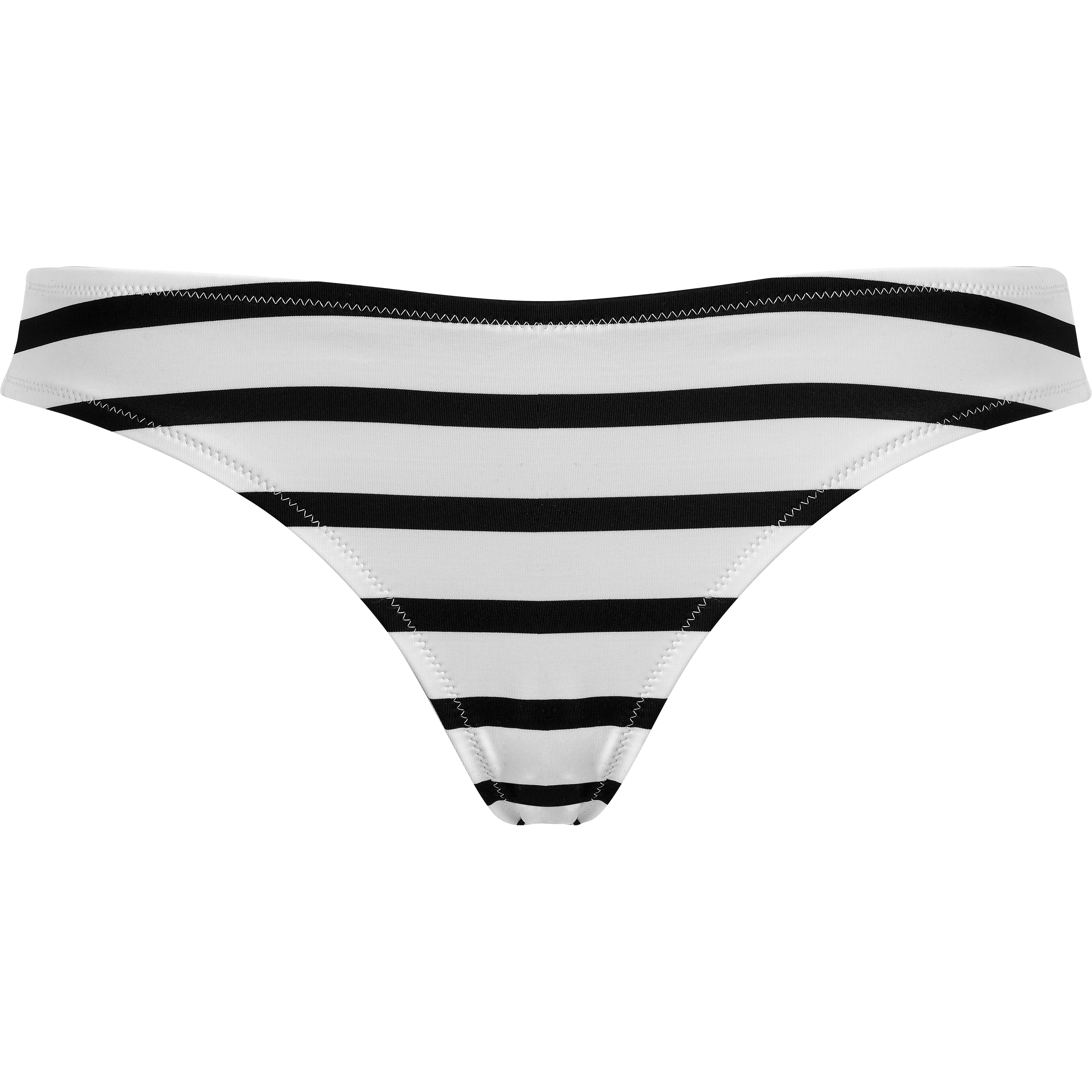 Women Bikini Bottom Mini Brief Rayures - 1