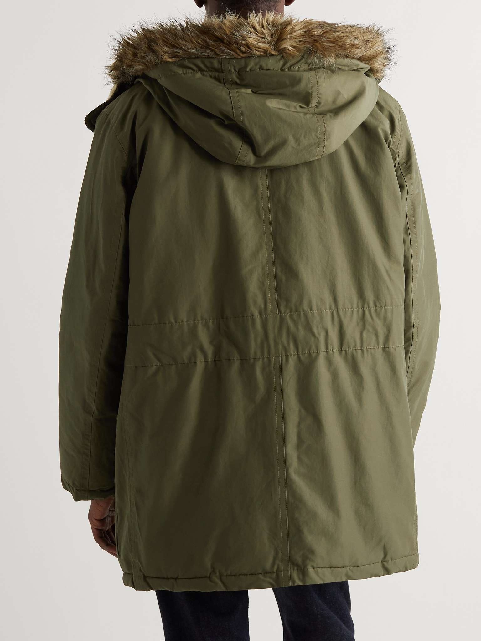 Faux Fur-Trimmed Waxed Cotton-Blend Hooded Parka - 4