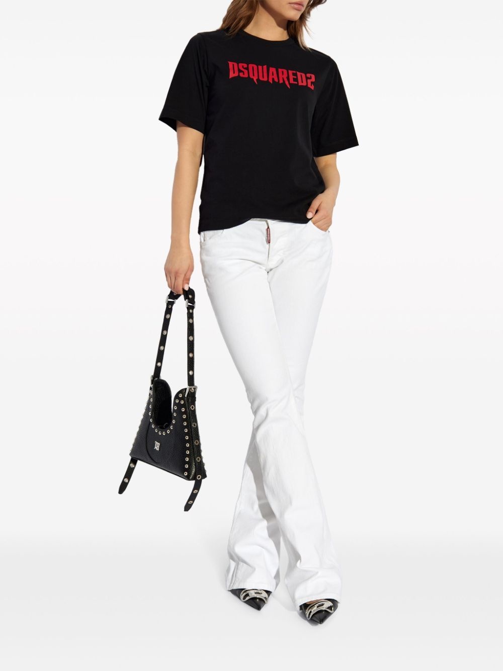 logo patch jeans - 2
