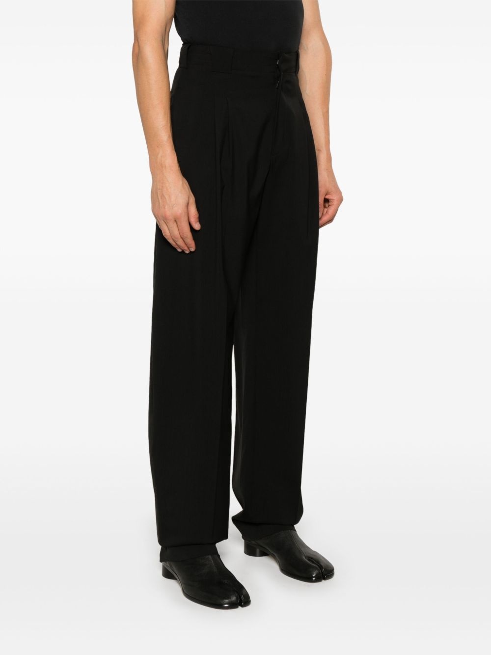 pleated wide-leg trousers - 3