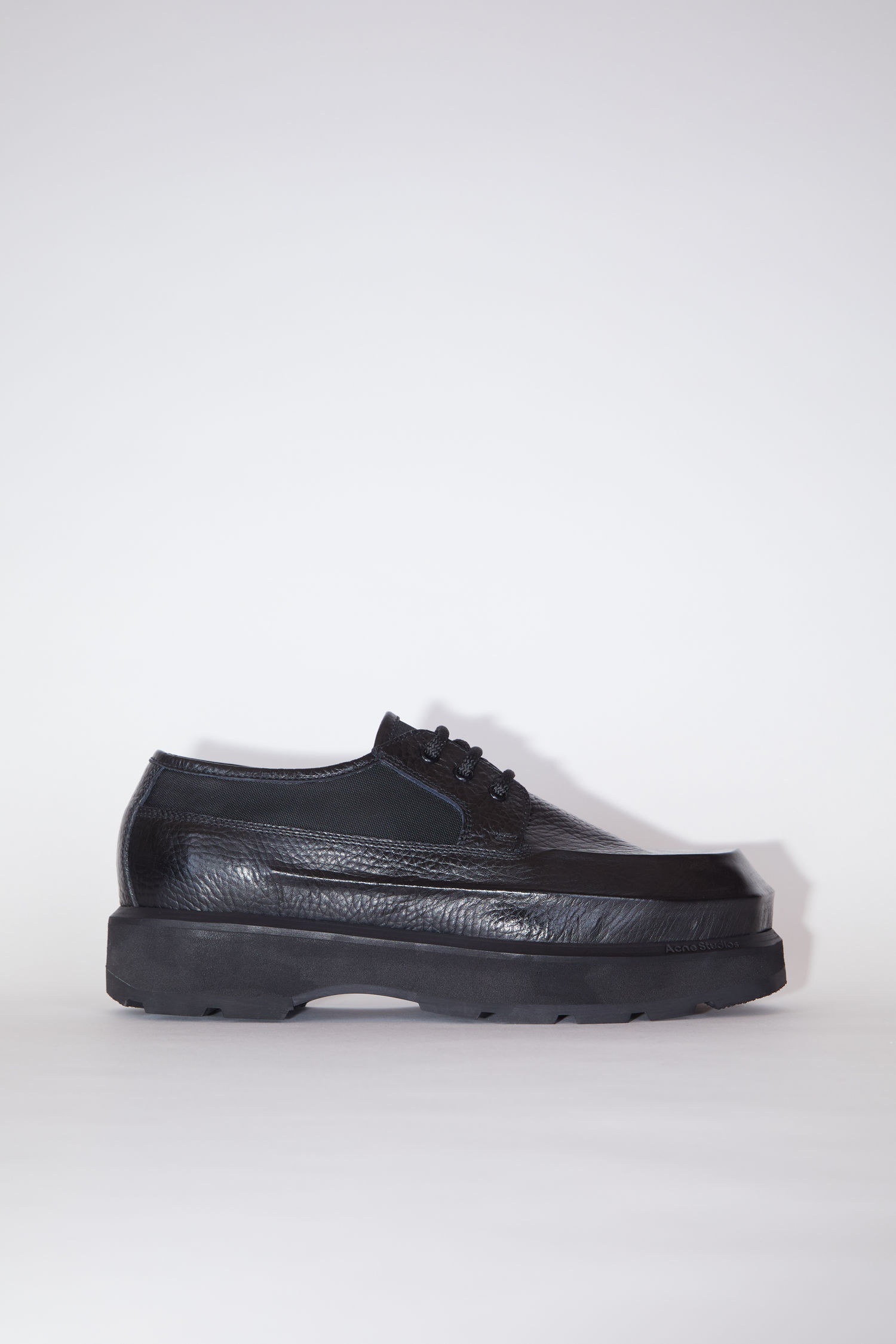 Leather derby shoes - Black - 1